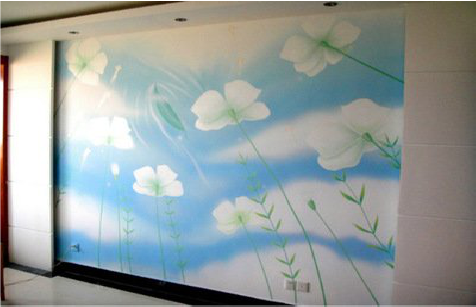 乐平画墙绘怎么画好白云的蓬松感？