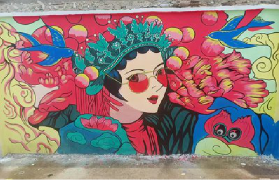 乐平墙体彩绘-网红墙