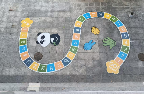 乐平地面游戏彩绘