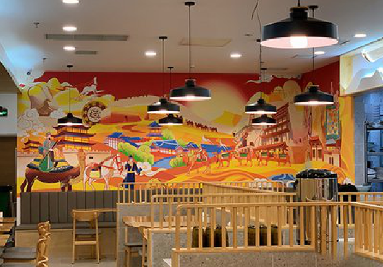 乐平商业空间彩绘介绍。