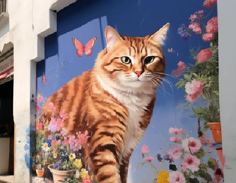 乐平自己绘制有个性的手绘墙